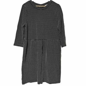 Loft Shift Dress Black/White Womens Dress Petite Large NWT